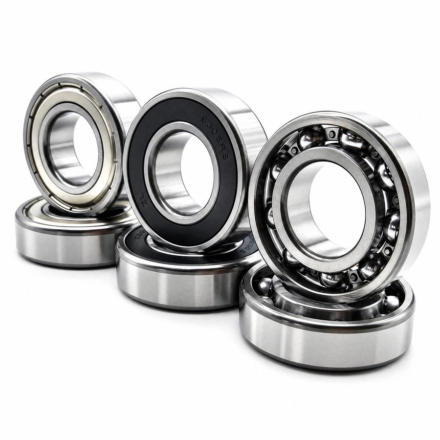 Deep Groove Ball Bearings white background product photo